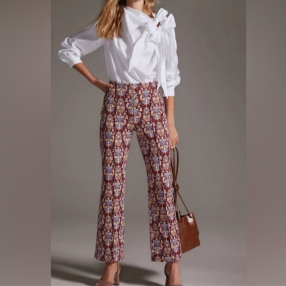 Maeve by Anthropologie The Margot Cropped Kick Flare Pants